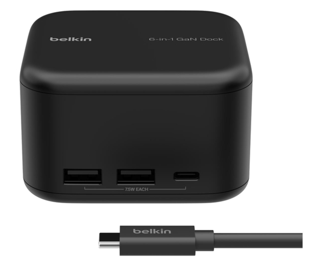 BELKIN GaN 6w1 USB-A USB-C Eth HDMI PD INC018vfBK - 1241066 - zdjęcie 5
